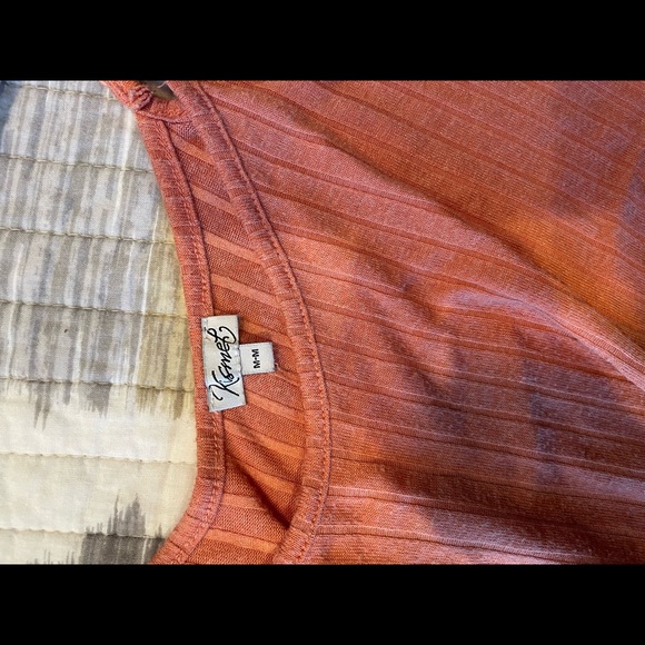 Orange CROP TOP with Tie in the Front - Picture 3 of 3